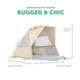 Go With Me Luxe Sun Shelter Half Tent - Tan - Baby Delight