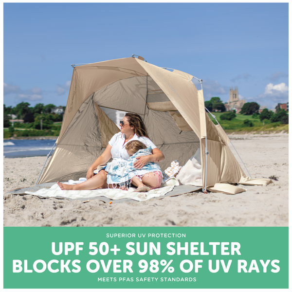 Go With Me Luxe Sun Shelter Half Tent - Tan - Baby Delight