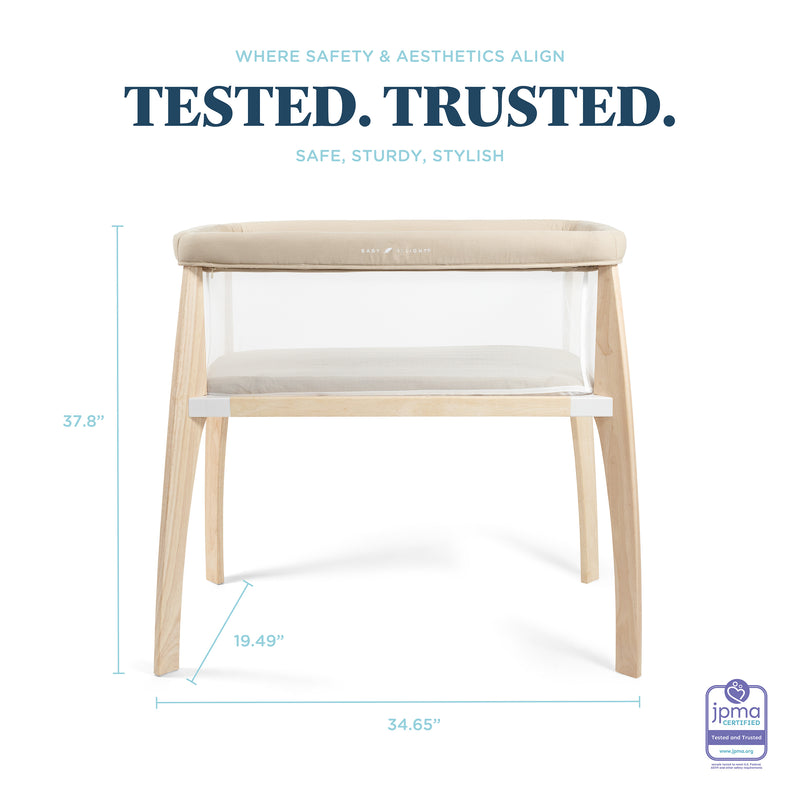 Heirloom Willow Wooden Bassinet - Organic Oat - Baby Delight