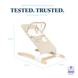 Heirloom Aspen Wood Bouncer - Organic Oat - Baby Delight