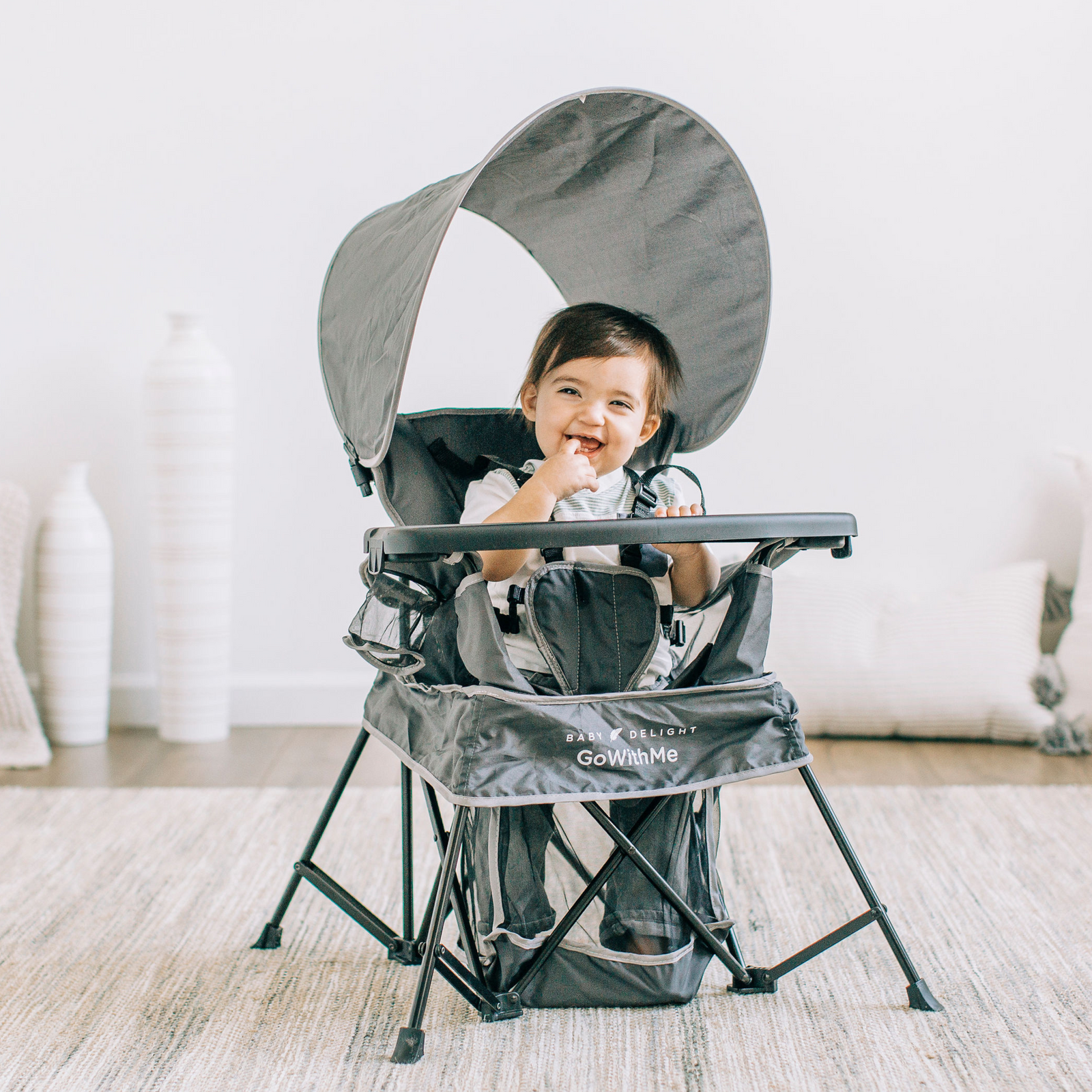 Go With Me® Venture Deluxe Portable Chair - Grey - Baby Delight