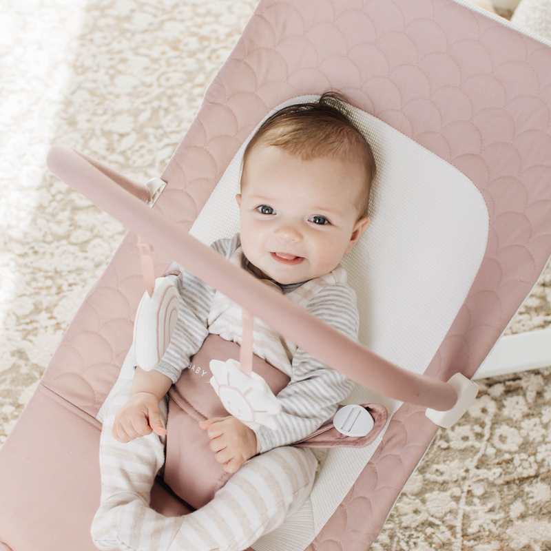 Alpine Organic Deluxe Portable Bouncer - Organic Rose