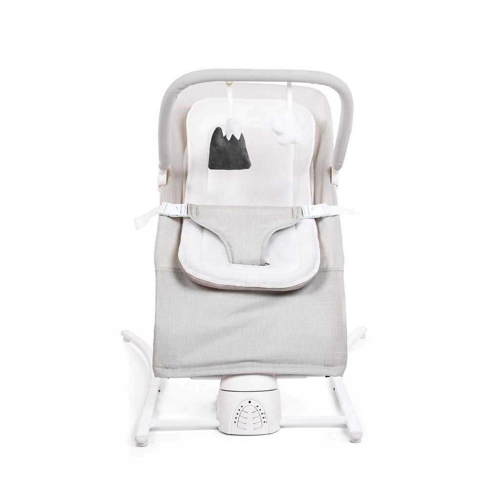 Alpine Wave Deluxe Bouncer-Driftwood Grey | Baby Delight