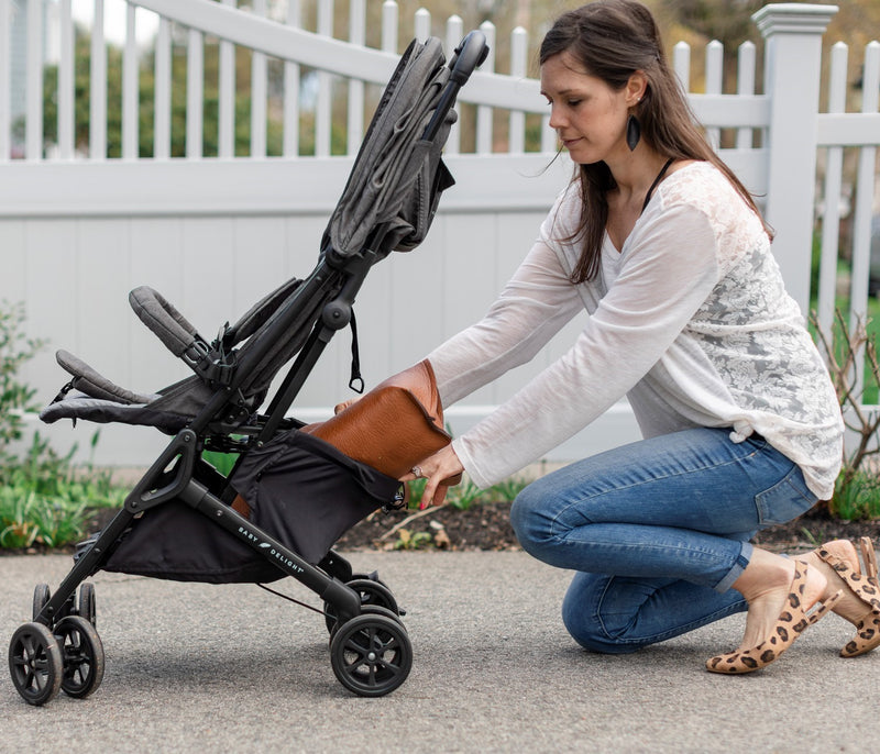 Dart Ultra Compact Folding Stroller- Charcoal Tweed - Baby Delight