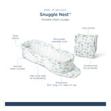 Snuggle Nest™ Portable Infant Lounger - Skies - Baby Delight