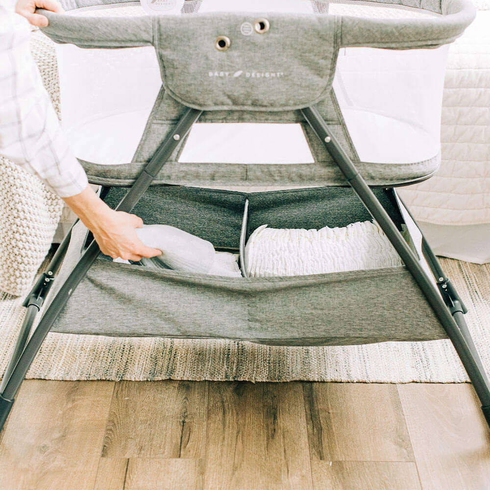 Beside Me™ Doze Deluxe Bedside Pebble Grey Baby Delight