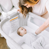 Beside Me™ Somni Deluxe Bassinet and Beside Sleeper - Quilted Grey - Baby Delight