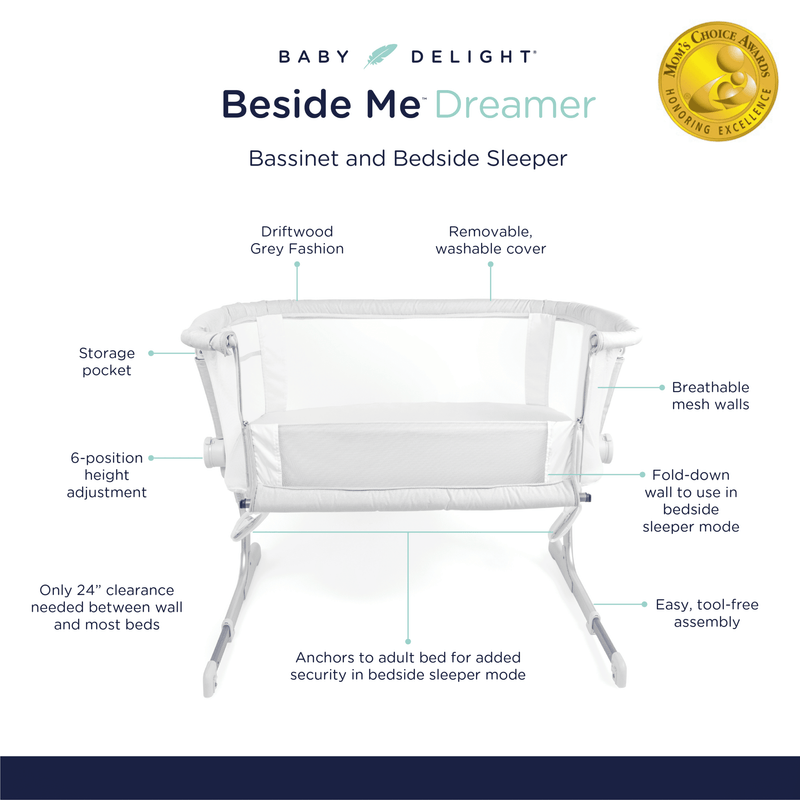 Baby delight bedside me dreamer bassinet sales