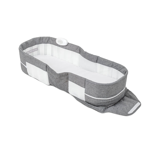 Snuggle Nest™ Harmony Portable Infant Lounger - Charcoal Tweed - Baby Delight