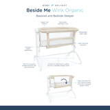 Beside Me™ Wink Organic Bassinet & Bedside Sleeper – Organic Oat - Baby Delight