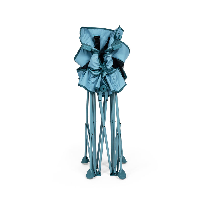 LIMITED EDITION-Go With Me® Uplift Deluxe Portable High Chair with Canopy- Blue Wave - Baby Delight