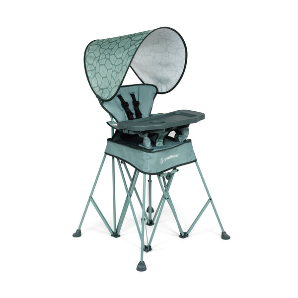 LIMITED EDITION-Go With Me® Uplift Deluxe Portable High Chair with Canopy- Garden Green - Baby Delight