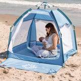 Go With Me® Villa Portable Tent/Playard-Blue Wave - Baby Delight