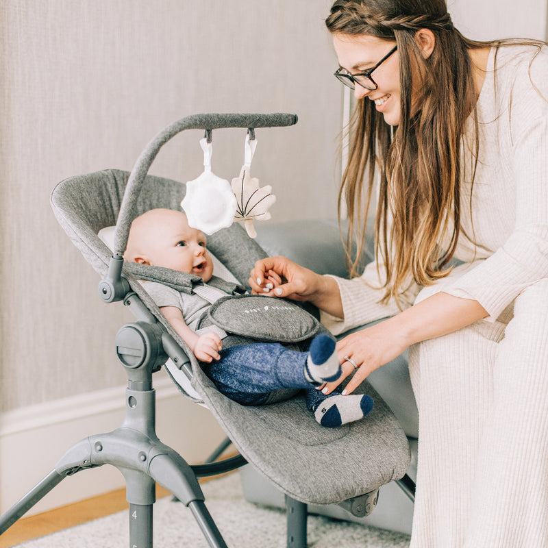Bloom Soothing Adjustable Infant Seat-Charcoal Tweed
