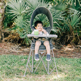 Go With Me™ Uplift Deluxe Portable High Chair with Canopy- Grey - Baby Delight