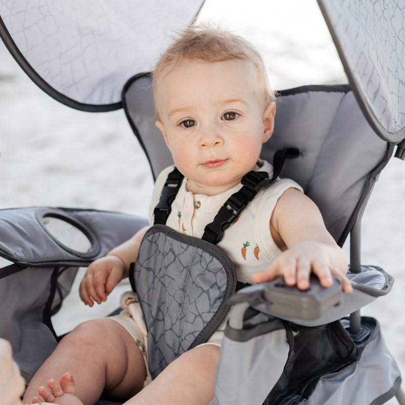 LIMITED-EDITION! Go With Me® Venture Deluxe Portable Chair - Elephant Grey - Baby Delight