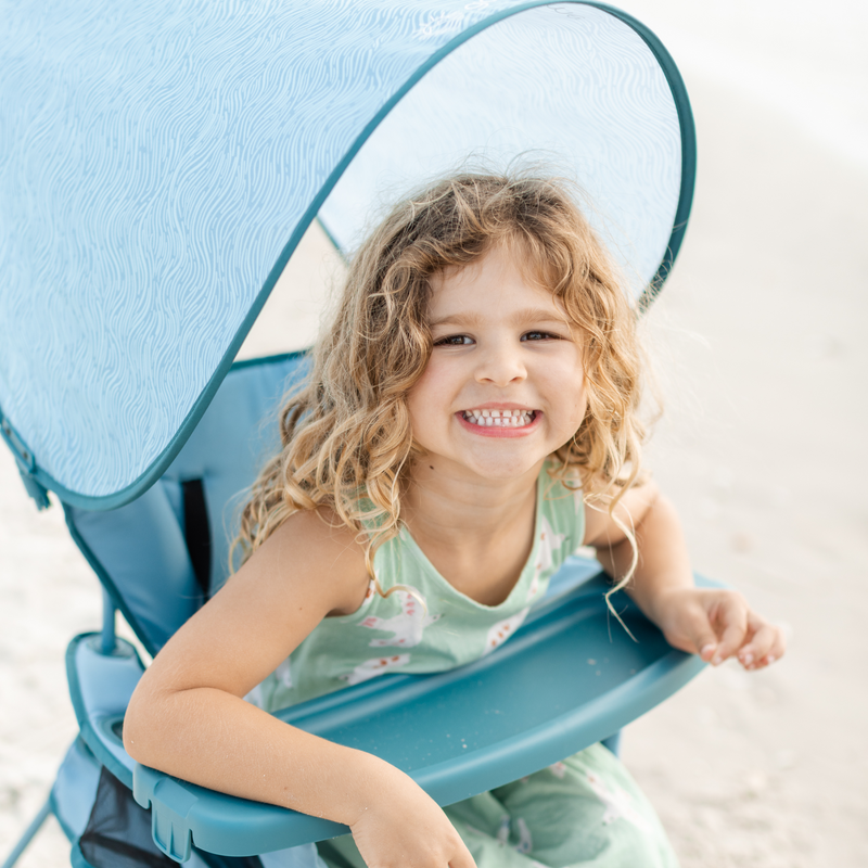 LIMITED-EDITION! Go With Me® Venture Deluxe Portable Chair - Blue Wave - Baby Delight
