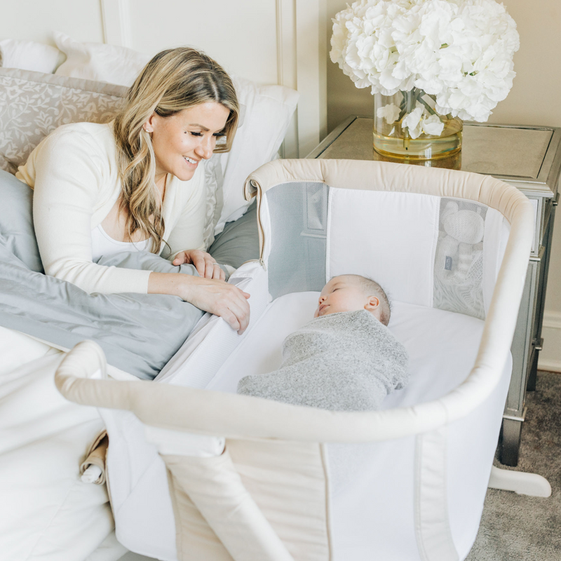 Beside Me™ Dreamer Organic Bassinet & Bedside Sleeper - Organic Oat - Baby Delight