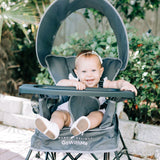 Baby Delight Go With Me - Grey Jubilee Chair and girl